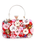 Floral Appliqué Evening Bag