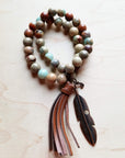 **Aqua Terra Jasper Beaded Bracelet w/ Tassel 019H