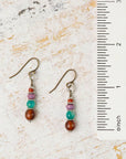 Red Jasper and Czech Glass Earrings