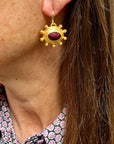 Elegant Burgundy Dangle Earrings