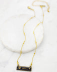 Sputnik in Black Necklace