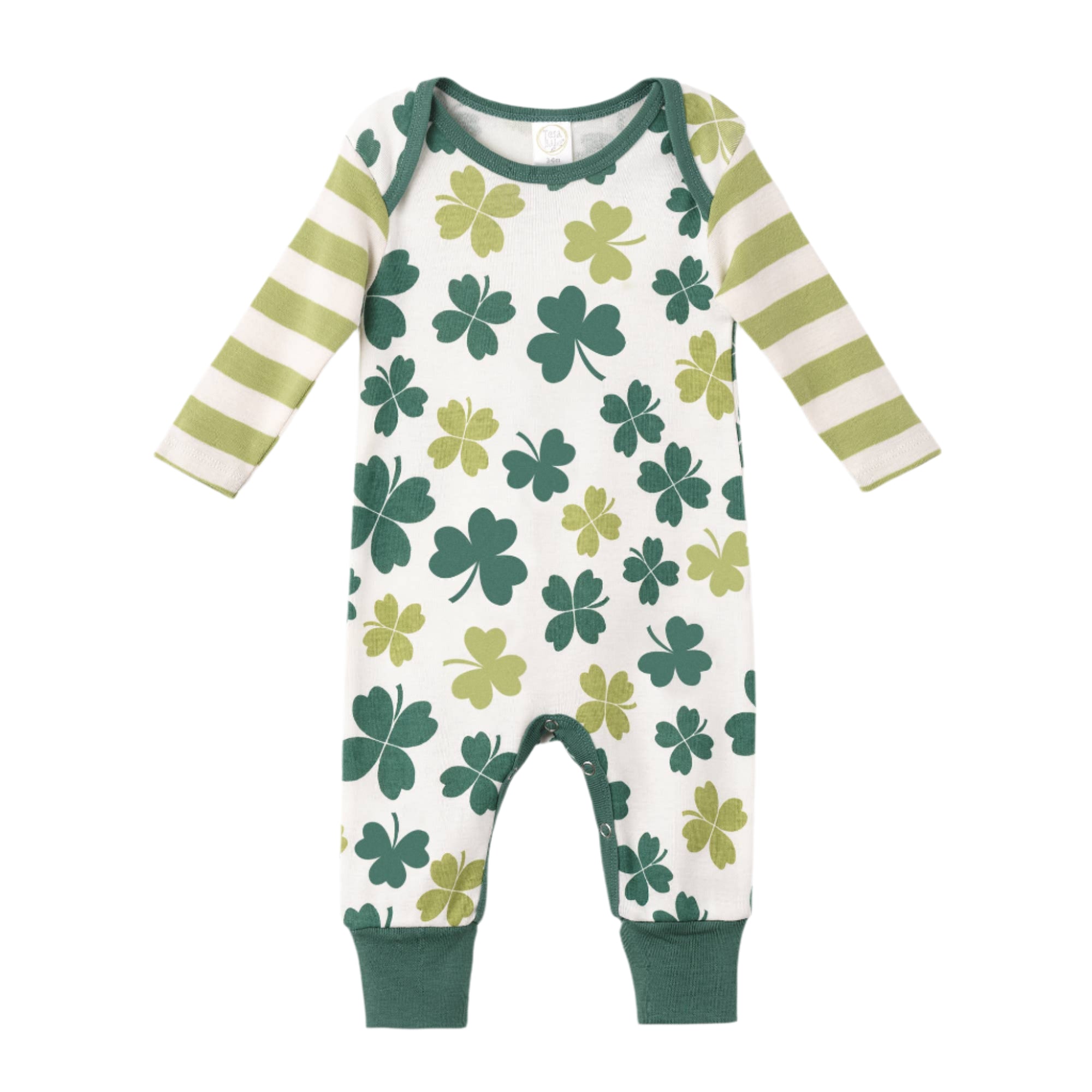 Tesa Babe St. Patty's Day Shamrocks & Clovers Romper