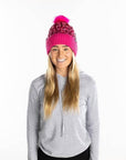 Puffer Faux Fur Pom Beanie - Candy Pink