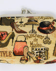 Boutique Tapestry Double Kiss Lock Coin Purse