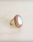 Gilded Aurora Pearl Ring 012kk