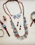 **Aqua Terra and Wood Drop Earrings 225d