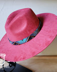 Blue Navajo Embossed Leather Hat Band Only 950a