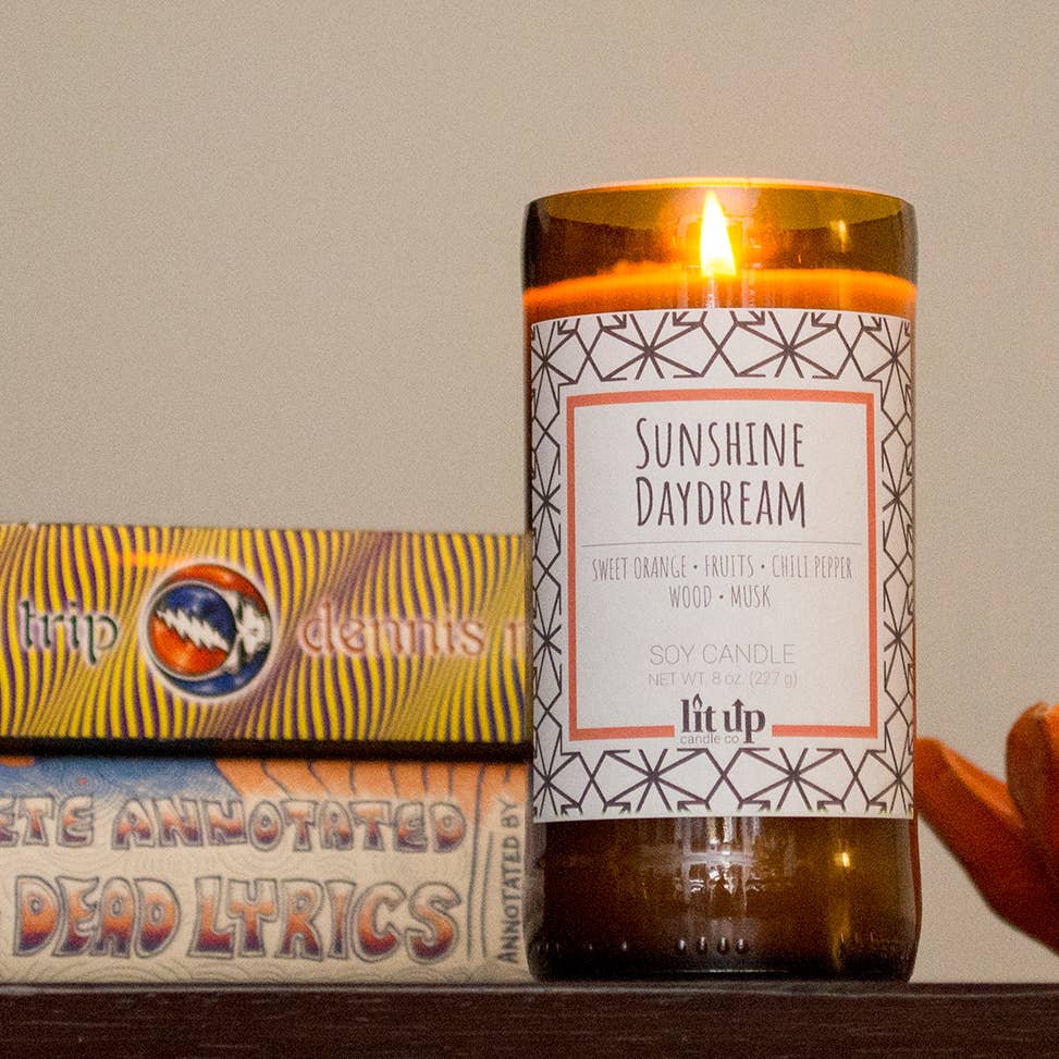 Lit Up Candle Sunshine Daydream