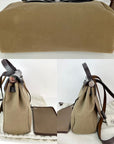 HERMÈS Toile Vache Hunter Herbag Zip 31 PM Etoupe Ebene Shoulder Bag