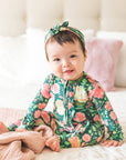 Jolie Floral Ruffle Zip One Piece