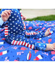 Tie Dye Stars & Stripes Ruffle ZIP