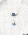 Ripple Kyanite Silver Necklace
