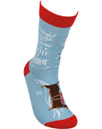 Dachshund Through The Snow With A Bottle of Merlot Socks