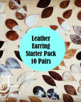 **Leather Earring Starter Pack-Hair-On-Hide-10 Pairs 208L