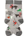 Feliz Naughty Dog Christmas Socks