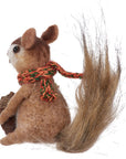 Squirrel With Scarf Critter Ornament
