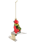 Red Skier Ornament