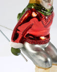 Red Skier Ornament