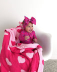 Evelyn Dot Ruffle Zip Bamboo Valentines Day Baby Outfit Dot