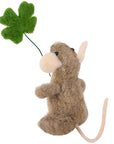 Shamrock Mouse Critter Ornament