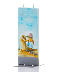 Flatyz Child & Dog On Beach Dock Candle