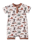Baby Boy Shorty Romper – Bamboo Cactus Trails Henley Outfit