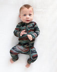 Bamboo Baby Pajama Sleepies Little Baby Zip Camo