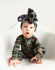 Bamboo Baby Pajama Sleepies Little Baby Zip Camo
