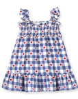 Americana Bamboo Smocked Dress - 4th of July