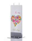 Flatyz Be My Valentine Floral Heart Candle