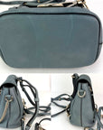 Chloe Blue Faye Mini Suede and Leather Backpack Bag