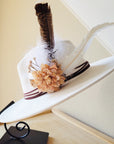Boho Western Wedding Floral Hat Band Only Blush 952p