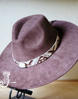 **Gold Aztec Embossed Leather Hat Band Only w/white Turq Slab 952a