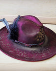CUSTOM Hand-Painted Cowgirl Western Boho Hat A123