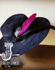 Boho Western Hat w/ Choice of Feather Hat Band-Black 982c
