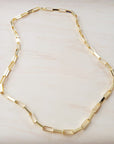Gold Large Chain Link Layering Necklace 22" length 255o