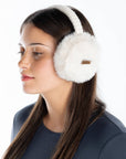 Women's Adjustable Earmuffs - Faux Mink Fur - Beige