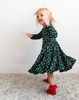 Bamboo Kids Girl Toddler Clothing Swing Dress Dottie