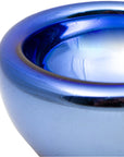 NOVICA Handmade Blue Opal Blown Glass Bowl