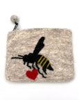 Honeybee Felt Coin Purse