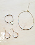 Freshwater Pearl Bracelet with Matte Gold Coin 804m