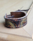 **Narrow Genuine Leather Cuff in Brown Laredo 001bo
