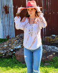White Turquoise Slab Necklace with Leather Closure 228O