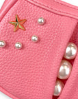 Doe a Dear Pearl Studs Mini Leather Shoulder Bag