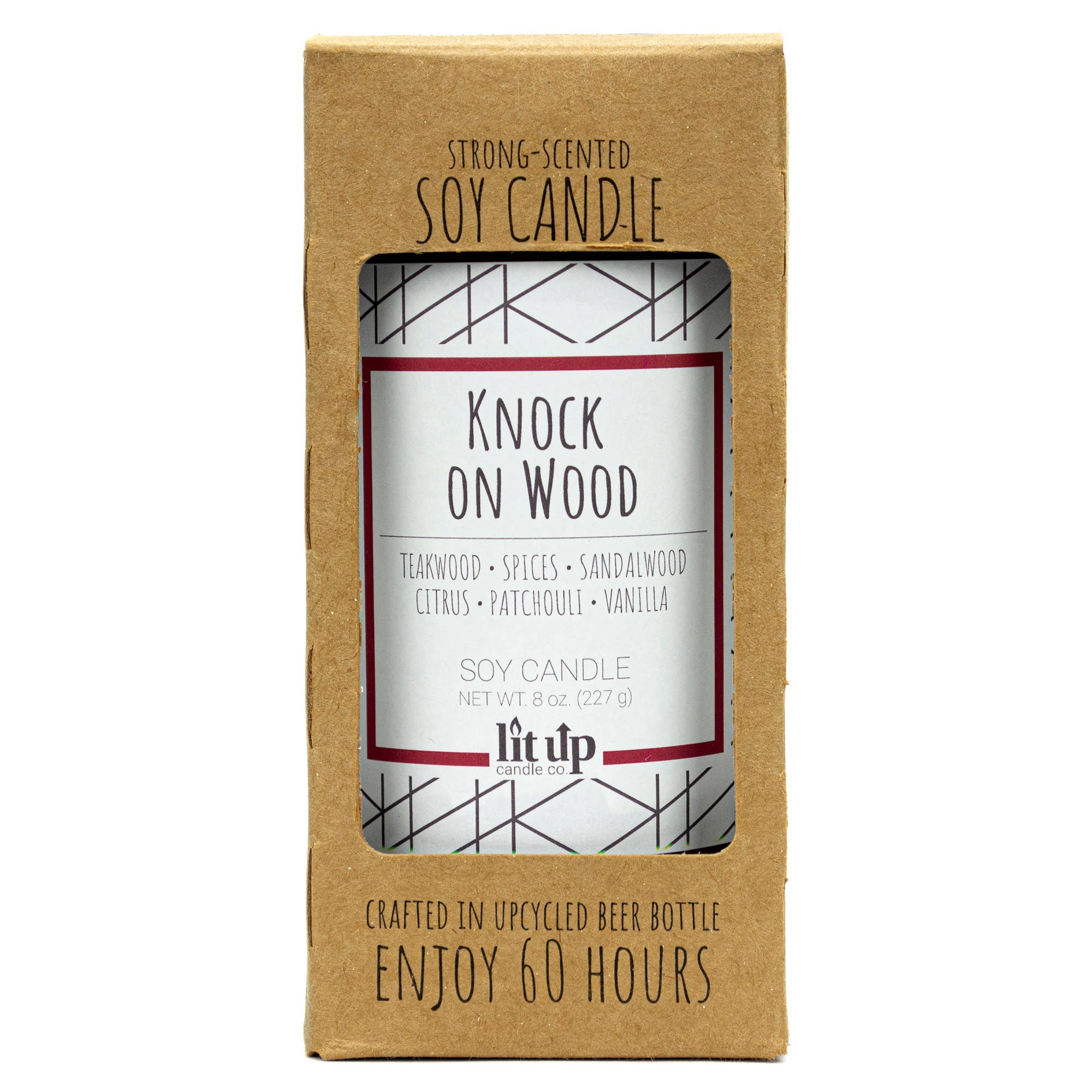 Lit Up Candle Knock On Wood
