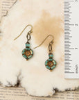 Czech Glass Flower Dangle Earrings