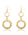 Circle drop earrings in Rose Gold