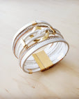 White & Gold Magnetic Cuff 811L