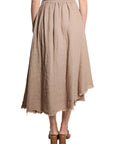 Tina Stephens Maureen Diagonal High Low Linen Skirt SS104