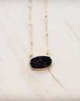 Knotted Gold Chain Necklace w/ Pendant 257kz